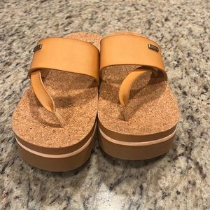 Reef sandals with slight platform. Worn once only. Size 9